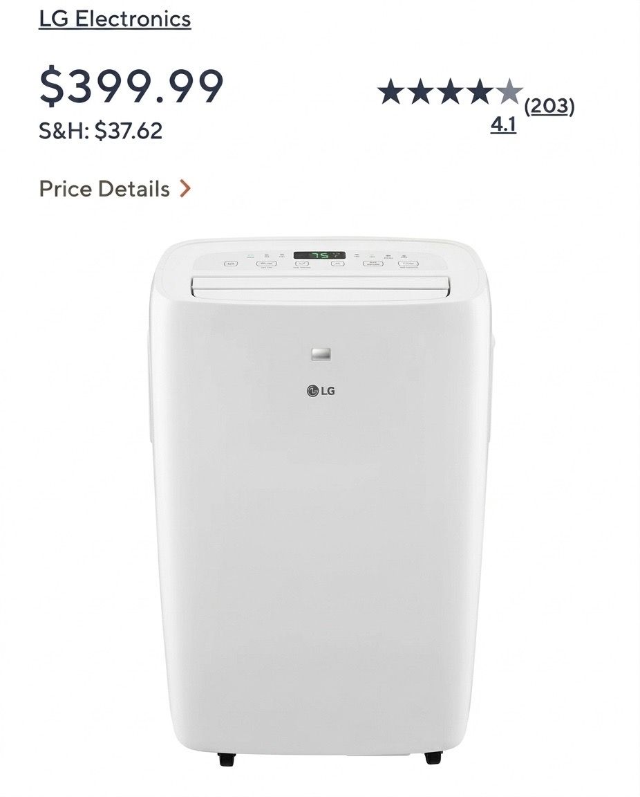 LG Electronics LP0721WSR 7,000 BTU Portable Air Conditioner with Remote
