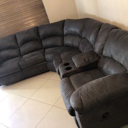 Dark Grey Manual Sectional From Ashley 