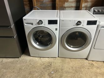 LG 7.4-cu ft Stackable Vented Electric Dryer ( White ). LG High Efficiency Stackable Medium ( 4.5-cu ft ) Front-Load Washer