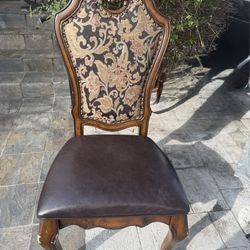 Dresden PU/Fabric Dining Chair, Cherry Oak (Set of 4) by ACME