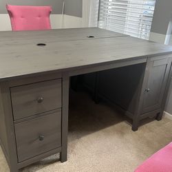 Gray Hemnes IKEA Desk
