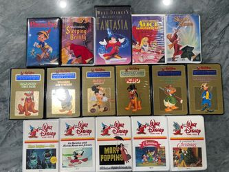 Disney Beta Tape Collection (15) + Fantasia VHS - Black Diamond & Gold Edition Lot