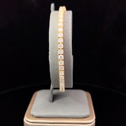 14k Yellow Gold Tennis Bracelet 