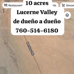10 Acres En Lucerne Valley De Venta De Dueño A Dueño Land For Sale 