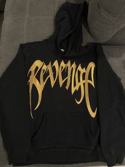 Revenge Gold EMBROIDERED Heavyweight Hoodie Medium