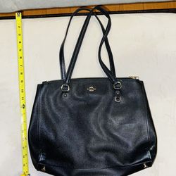 COACH Large Black Leather Purse