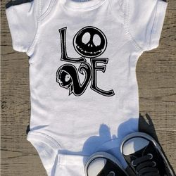 Jack And Sally Baby Onesie