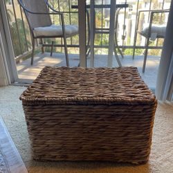 Wicker Storage Box with Lid