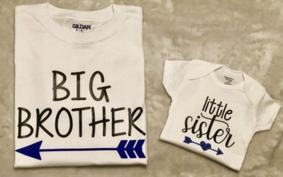 Personalized sibling shirts & onesies