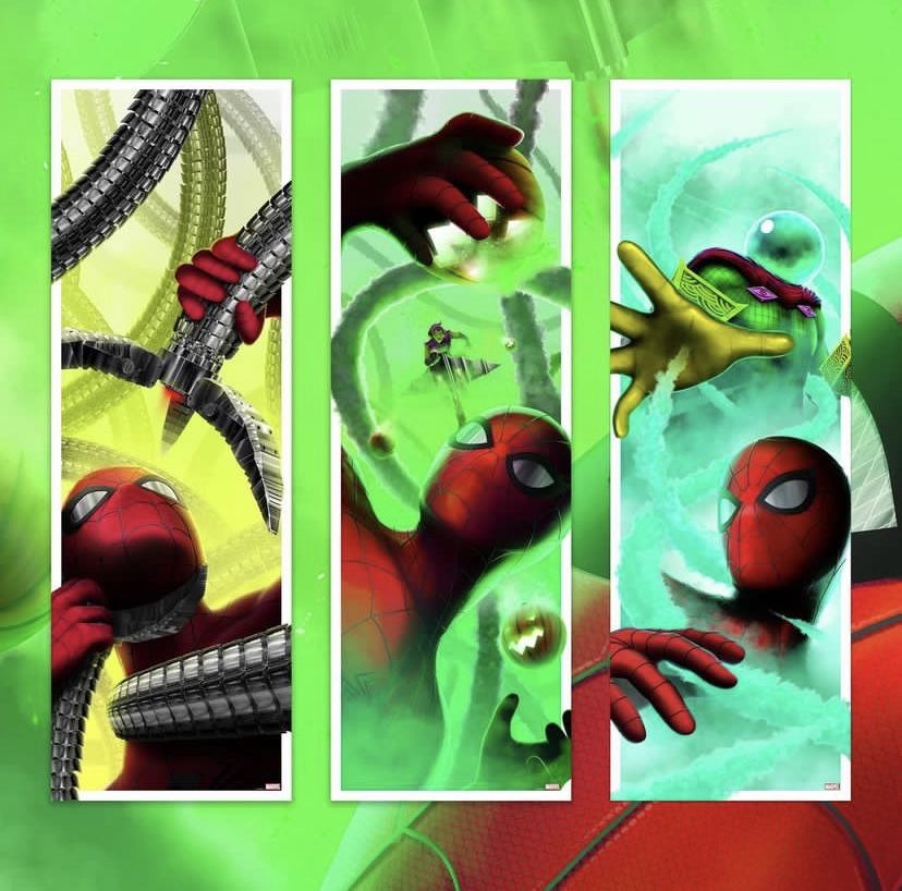 3 Spider Man Prints 12x36