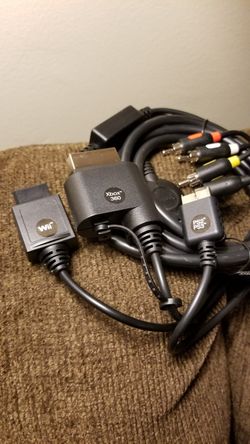 Xbox ps2 wii composite/s-video cables av cables