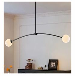 Chandelier with Milk Glass Globe