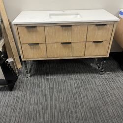 48” Bathroom Vanity In Wood Color