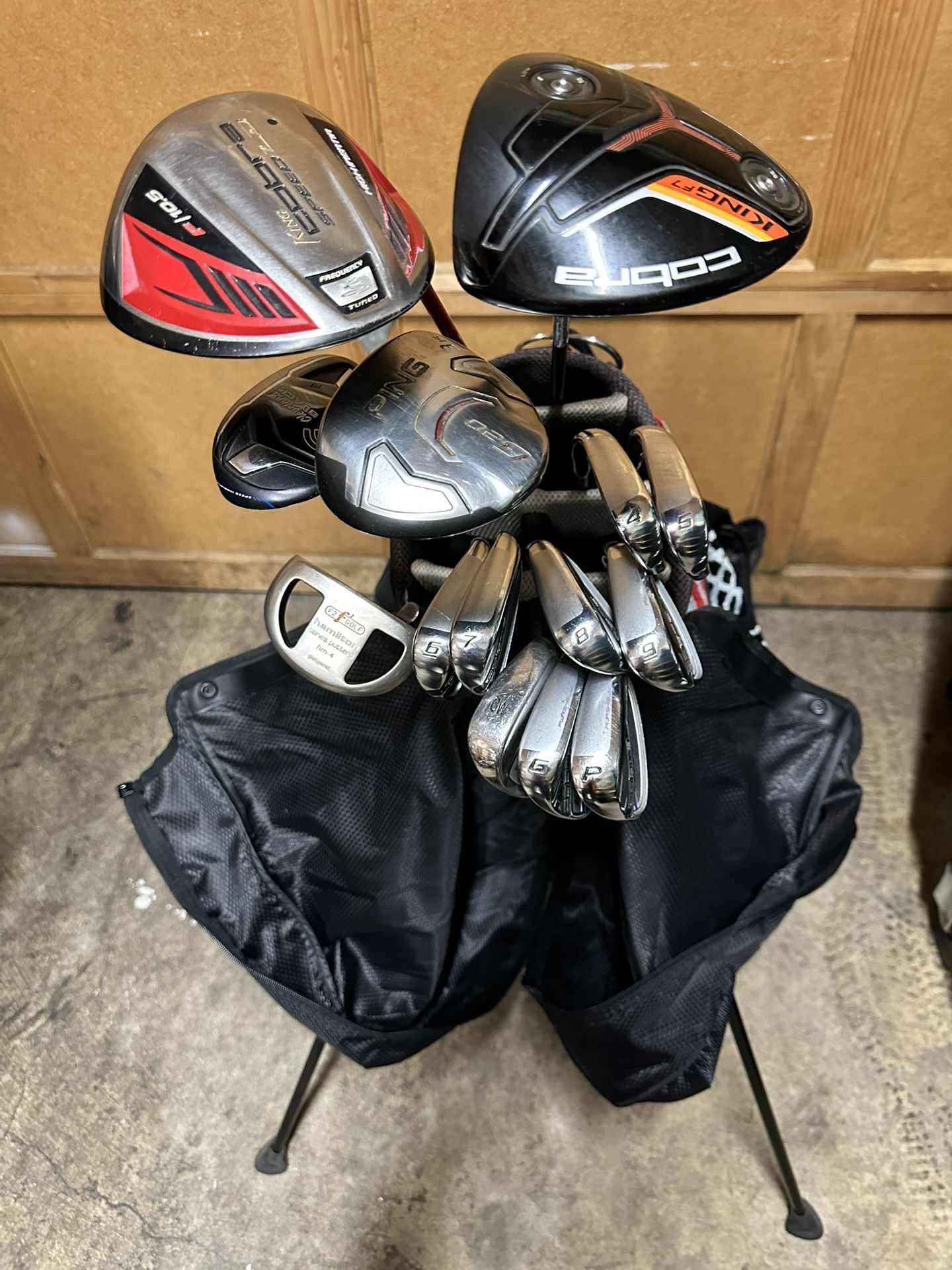 π₯ Complete Premium Golf Set - King Cobra F7 Irons & Driver, King Cobra Speed LD Driver, Ping G20 3 Wood, Cleveland H3 + Hamilton F2 Putter + Extras