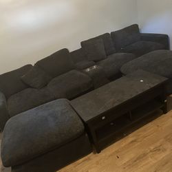 Grey L Shaped Couch 