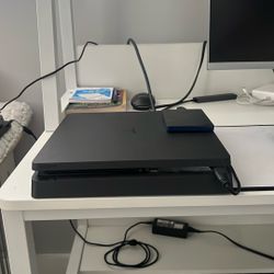PS4 SLIM For Sale With 2 Original Controllers + External 3T Storage Device