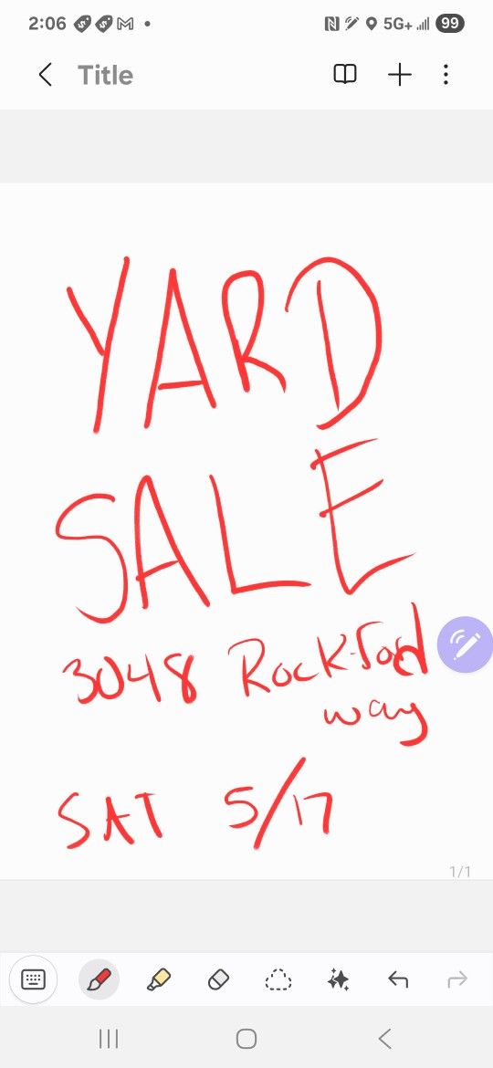 Yard Sale Sat 5/17 Natomas