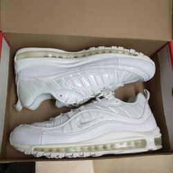 New Nike Air Max 98 Men Size 12 White 