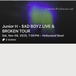 2 Junior H Tickets 