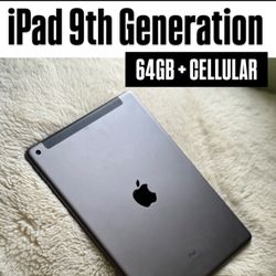 Apple iPad 9th Gen (2021) — 64GB + Cellular 