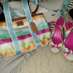 Vintage Coach Rainbow Shoes And Matching Purse 90 for Sale in Jacksonville FL OfferUp
