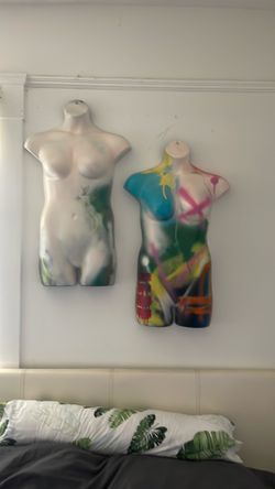 Painted art mannequin x2