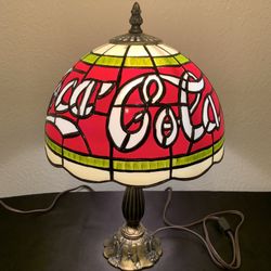 Collectible, Tiffany Style Coca Cola Accent Lamp