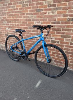 NEW 2025 SMALL KHS VITAMIN A 14 SPEED BLUE FITNESS HYBRID BIKE