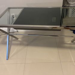 Metal Glass Desk