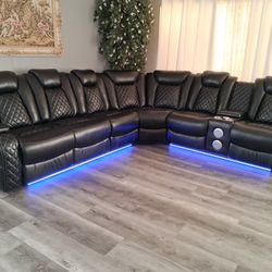 Faux Leather Sectional 