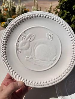 Easter Rabbit Design Salad Plates (Set of 8)
