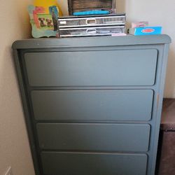 Solid Wood Grey Painted Dresser