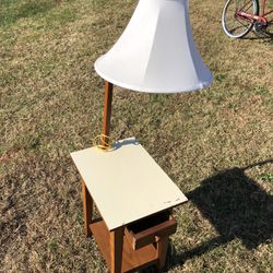 End Table With Pivoting Lamp.