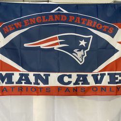 New England Patriots Man Cave Wall Flag (3’x5’)