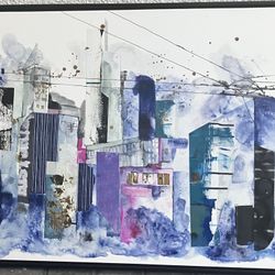 CONTEMPORARY LIVING: Giclée Art Print - City Wall Art - Cityscapes - Framed Art Work - Black Floating Frame - Large Wall Decoration 
