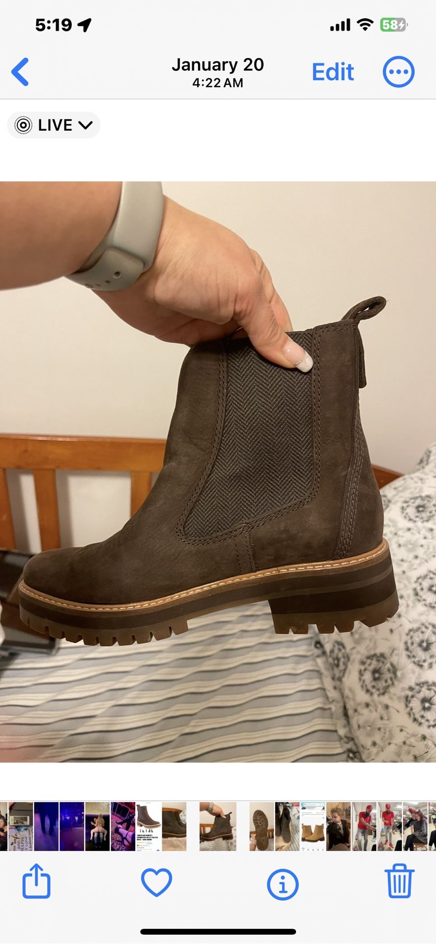 Womens Timberland Boots Size 8 1/2