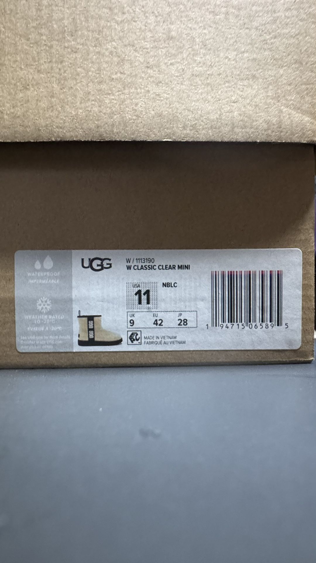 Ugg Classic Clear Mini Size 11 Women’s