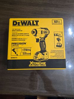 New DeWALT DCF801F2 XTREME 12-volt max 1/4-in Brushless Cordless Impact Driver 2 batteries