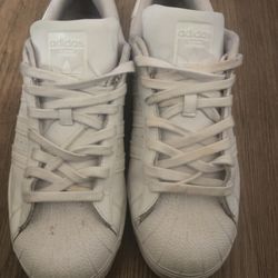Size 10-Addida Superstars all-white