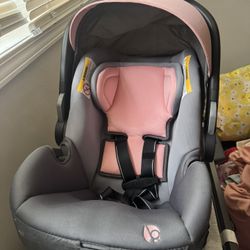 Evenflo Nurture Infant Car Seat with Base – Pink & Gray