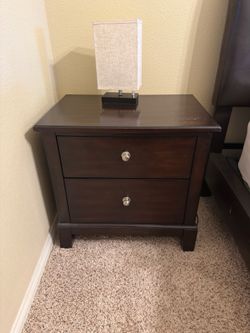 Solid Wood Espresso Nightstand