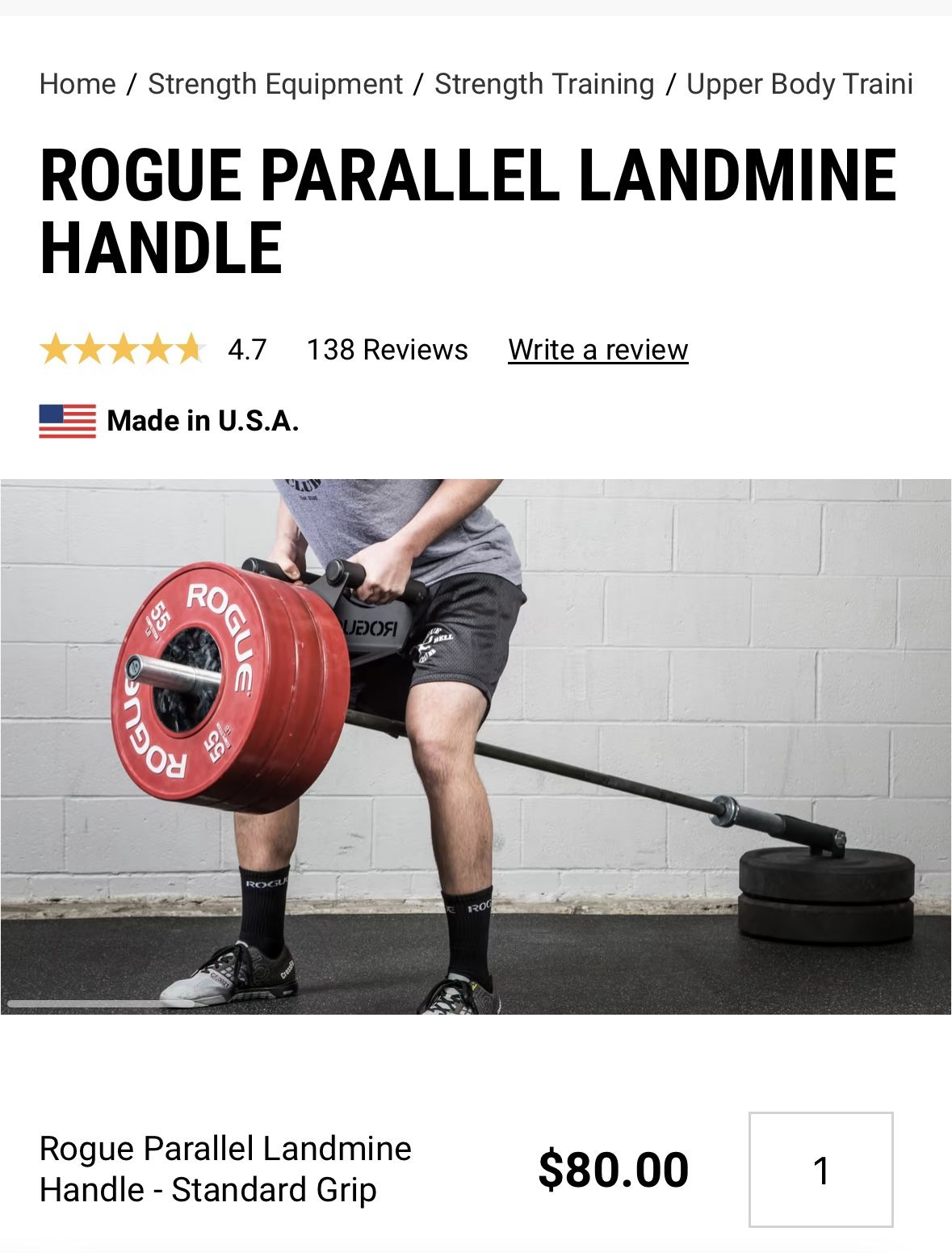 Rogue fitness Landmine Attachment for Sale in Wichita KS OfferUp