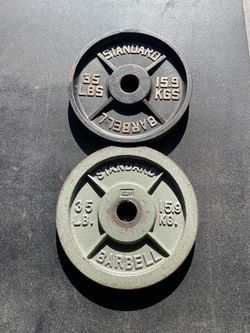35lbs Olympic Weight Plates…. Home Gym Fitness….