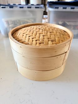 New bamboo basket steamer