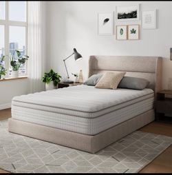 New Novilla 14” Hybrid Full Size Mattress With Back Pain Relief & Smarts Coils