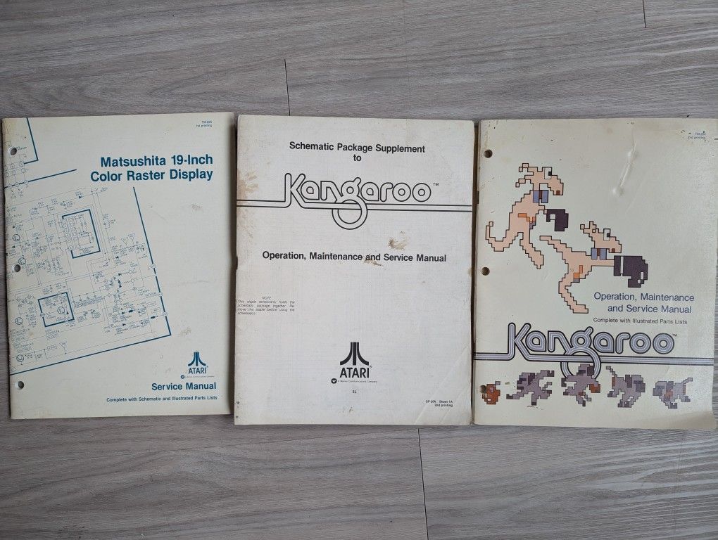 Atari KANGAROO arcade game manuals