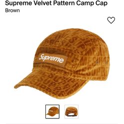 Supreme Velvet Pattern Camp Cap