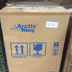 Arctic King 3.2 Cu ft Two Door Mini Fridge with Freezer, Stainless Steel, E-Star  New  4pcs  $120