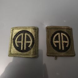 Lot Of 2 US ARMY82ND AIRBORNE DIVISION JACKET SUBDUED PATCH INSIGNIA