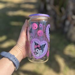 Kuromi Glass Cup